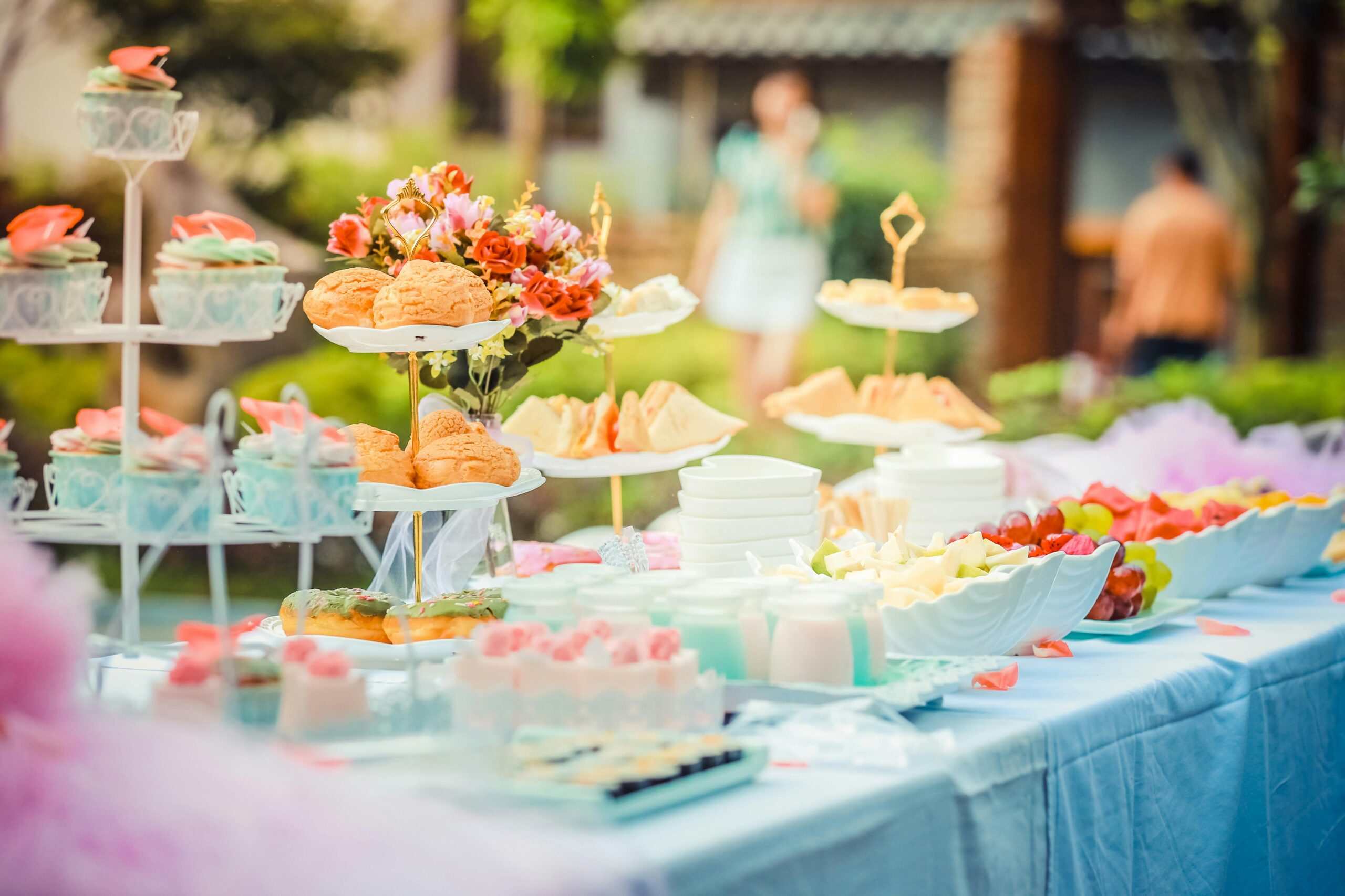 outdoor bridal shower catering